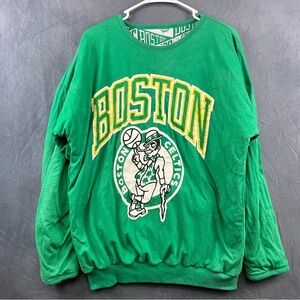Vintage Boston Celtics Reversible Down Sweatshirt